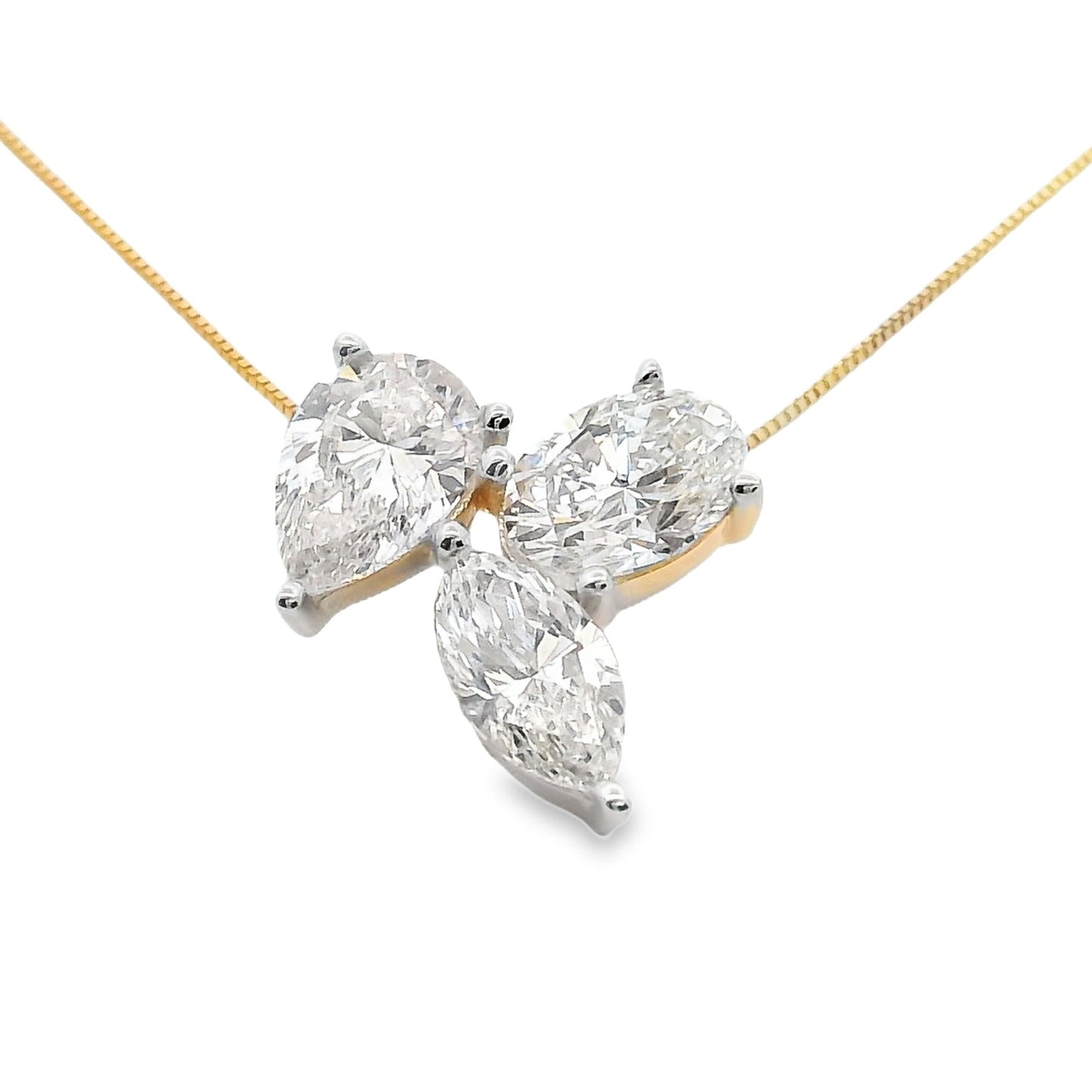 Lab Grown Diamond Pendant in 14KT Yellow Gold