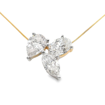 Lab Grown Diamond Pendant in 14KT Yellow Gold