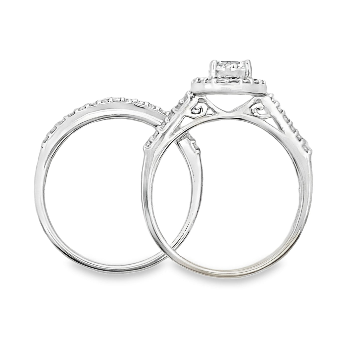 Bague de fiançailles en argent sterling avec zircon cubique naturel