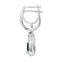 .80ct Sapphire Diamond Dangle Earrings in 10KT White Gold