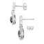 Boucles d'oreilles pendantes en onyx et diamants de 1,06 ct en or blanc 10KT