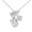Pendentif en Diamant de Laboratoire Élégant en Or Blanc 14KT