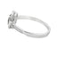 Anillo de Diamante de Cuarzo de 0.42ct en Oro Blanco de 10KT