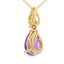 Pendentif en Améthyste et Diamant en Or Jaune 10KT