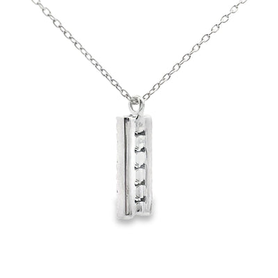 .30ct Pendentif de Mode en Saphir et Diamant en Or Blanc 14KT