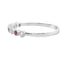 .14ct Ensemble de Bagues Empilables en Rubis et Diamants en Or Blanc 14KT