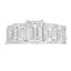 Bague de fiançailles en diamant cultivé en laboratoire de 4,00 ct en or blanc 14KT