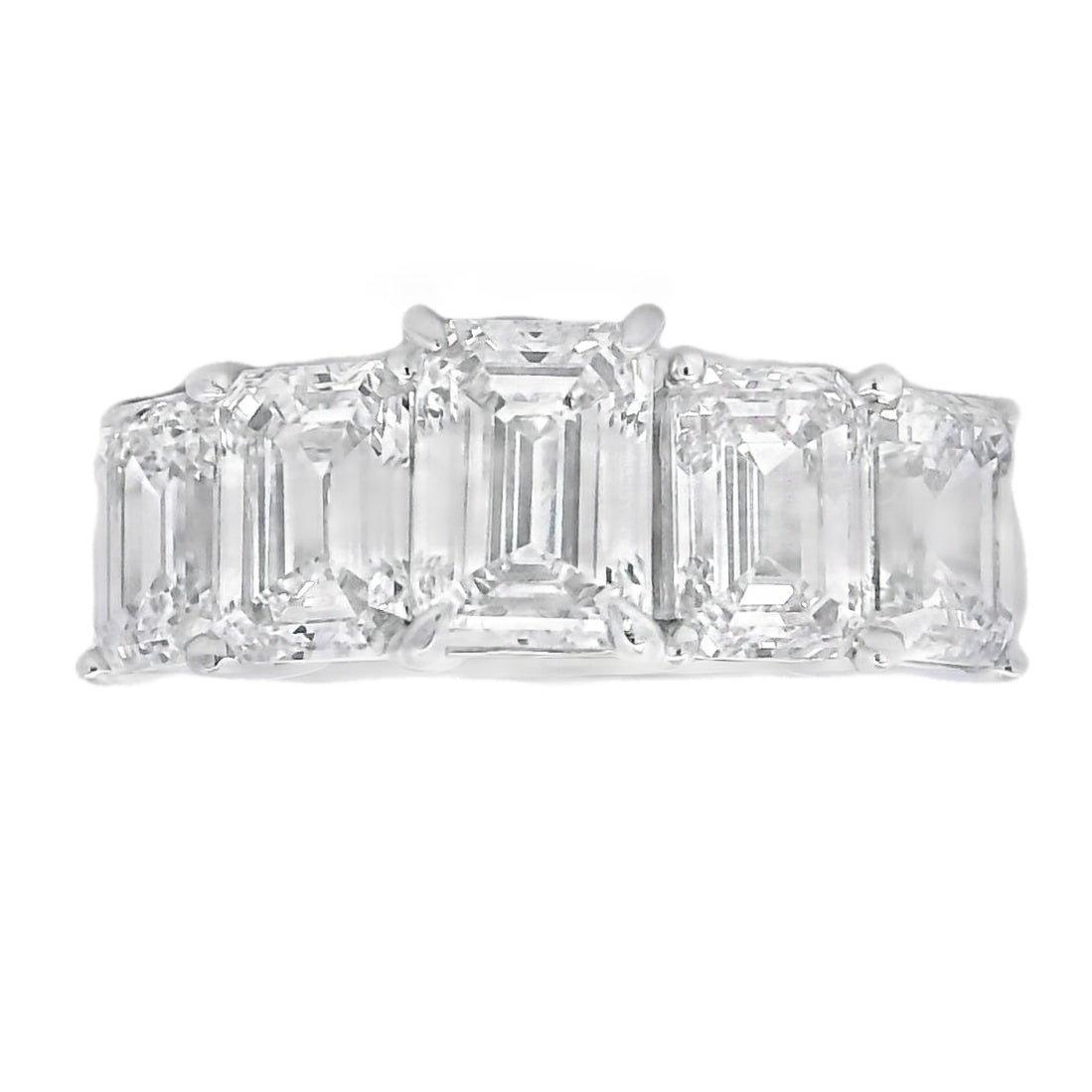 Bague de fiançailles en diamant cultivé en laboratoire de 4,00 ct en or blanc 14KT