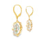 Boucles d'oreilles pendantes en diamant émeraude de 1,28 ct en or jaune 14KT