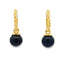 Boucles d'oreilles créoles en perles élégantes en or jaune 14KT