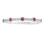 .16ct Bague Empilable en Rubis et Diamants en Or Blanc 14KT