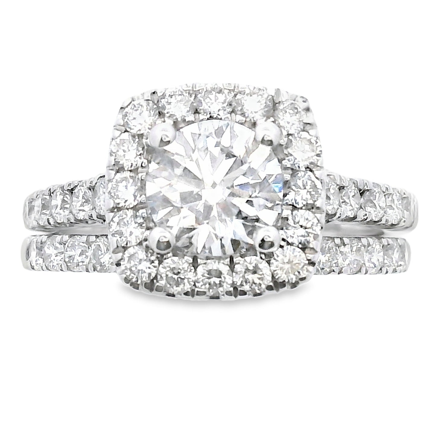 Lab Grown Diamond Engagement Ring Set in 10KT White Gold