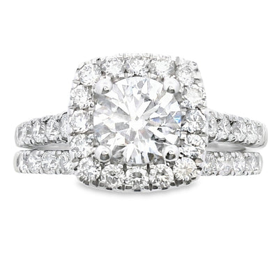 Lab Grown Diamond Engagement Ring Set in 10KT White Gold