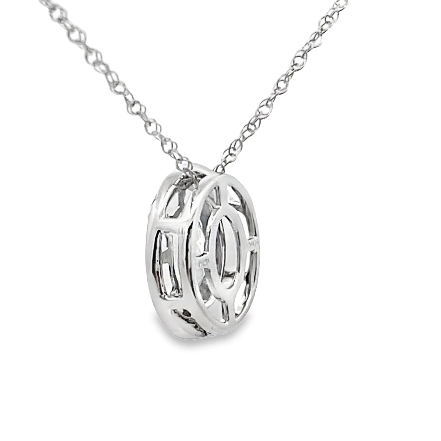 Mystic Fire Topaz Pendant in 10KT White Gold