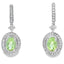 Pendientes colgantes de peridoto y diamantes de 1.23 quilates en oro blanco de 10KT