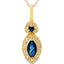 Sapphire Diamond Fashion Pendant in 10KT Yellow Gold