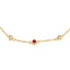 Natural Ruby and Diamond Bracelet in 14KT Yellow Gold