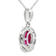 .70ct Ruby and Diamond Pendant in 10KT White Gold