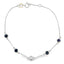 Natural Sapphire and Diamond Bracelet in 14KT White Gold