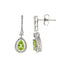 1.10ct Peridot & Diamond Dangle Earrings in 14KT White Gold