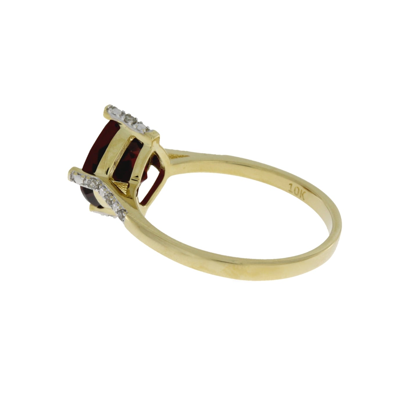 Anillo de Diamante de Granate de 1.25ct en Oro Amarillo de 10KT