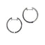 Genuine .51ct Diamond Hoop Earrings in 14KT White Gold