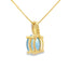 Blue Topaz and Diamond Pendant in 10KT Yellow Gold