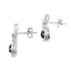 .55ct Onyx Diamond Dangle Earrings in 10KT White Gold