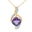 Amethyst Diamond Fashion Pendant in 10KT Yellow Gold