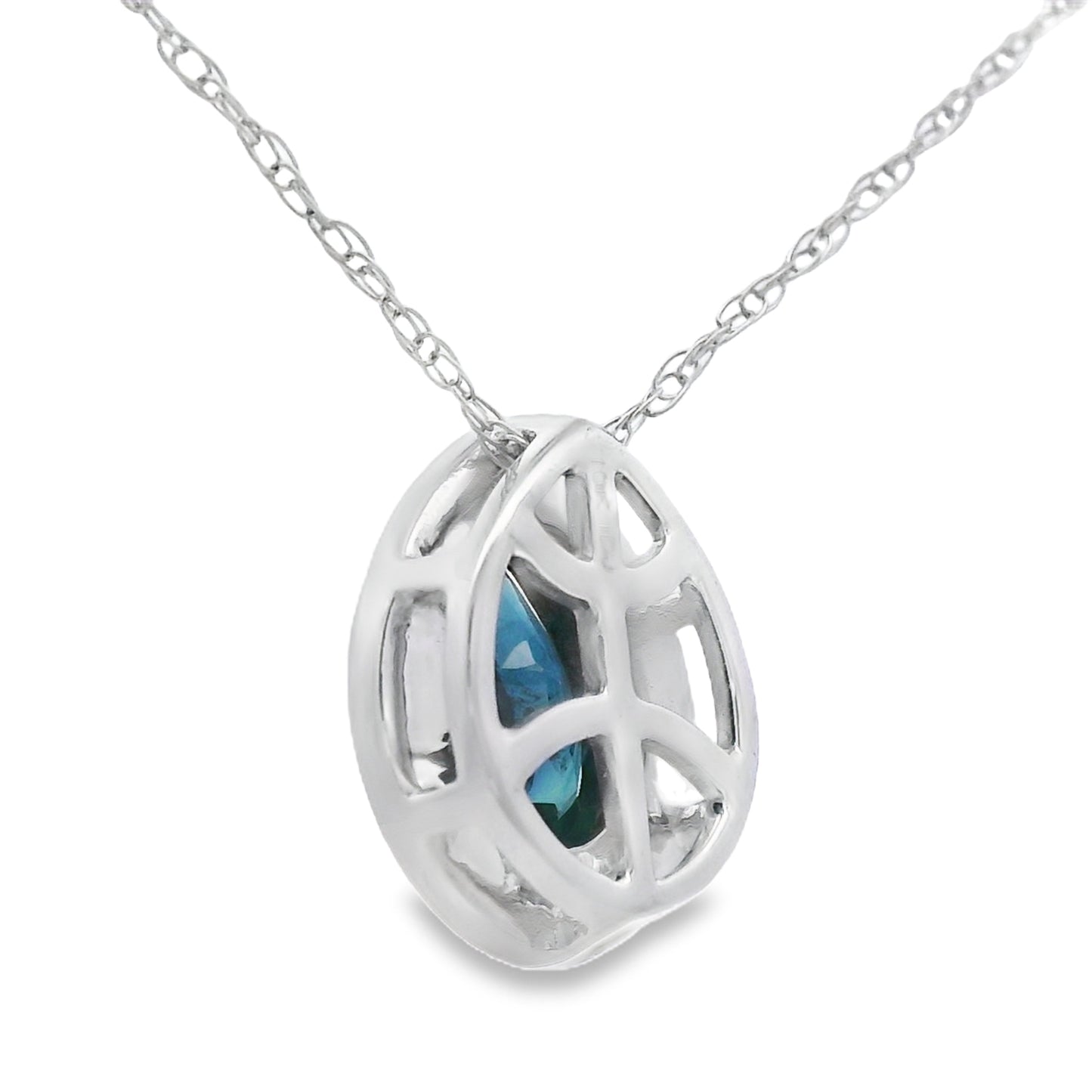 .54ct Sapphire & Diamond Pendant in 10KT White Gold