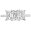 2.00ct Lab Grown Diamond 3 Stone Ring in 14KT White Gold