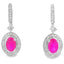 Boucles d'oreilles pendantes en rubis et diamants de 1,40 ct en or blanc 10KT