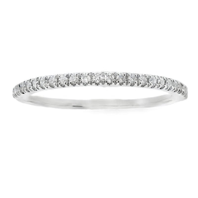 Bague de mariage en diamant de .13ct en or blanc 10KT