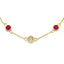 Bracelet en rubis et diamants véritable en or jaune 14KT