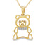 Genuine .03ct Diamond Animal Pendant in 10KT Yellow Gold