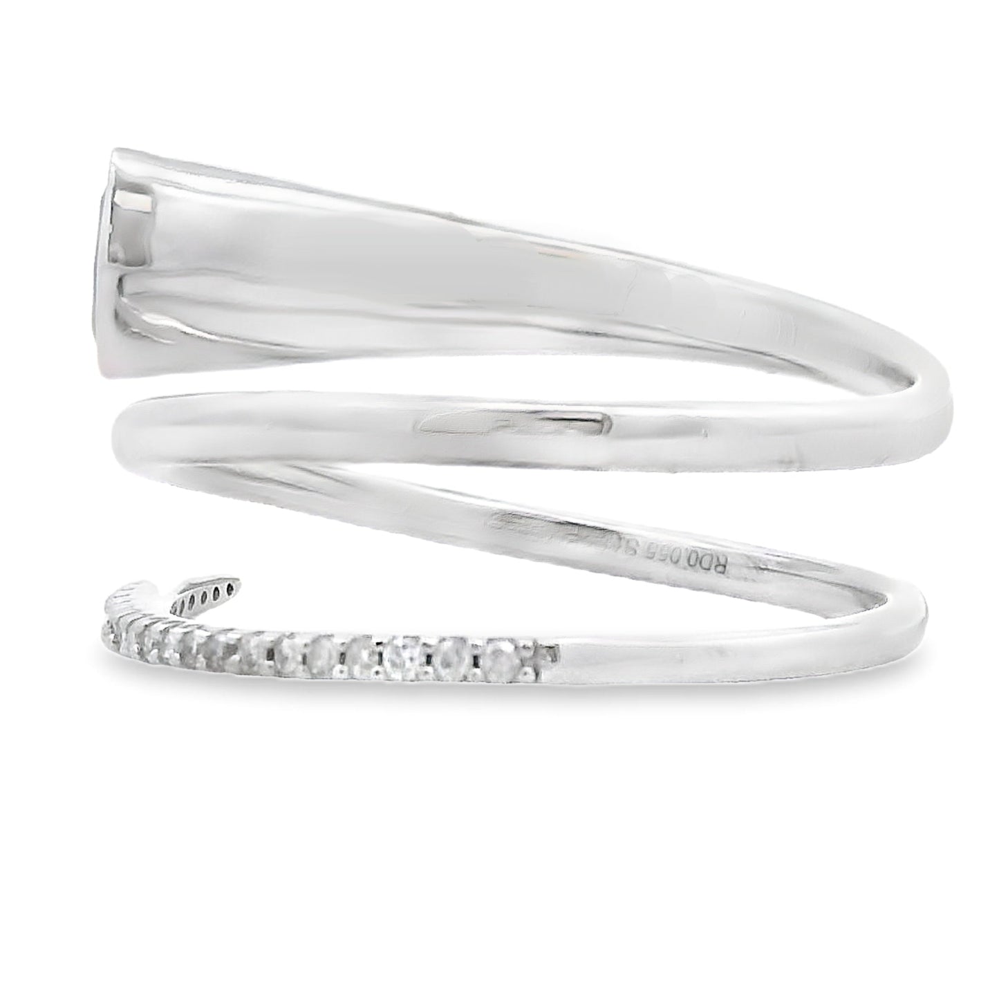 Natural .78ct Sapphire and Diamond Ring in 14KT White Gold