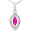 .26ct Ruby and Diamond Pendant in 10KT White Gold