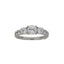 Bague de fiançailles en argent sterling avec zircon cubique véritable CZ