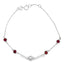 Pulsera de Rubí y Diamante en Oro Blanco de 14KT