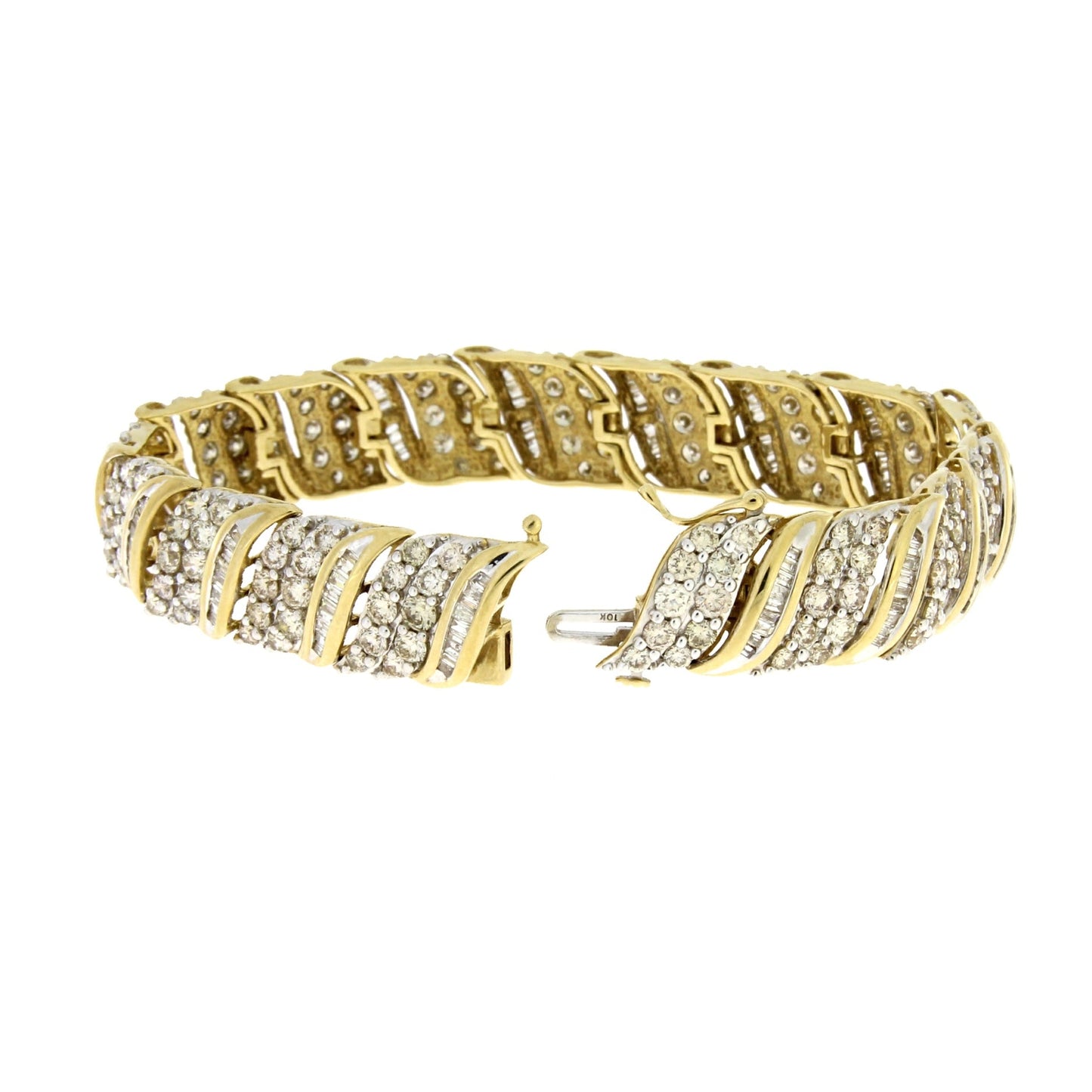 10.00ct Diamond Tennis Bracelet in 10KT Yellow Gold