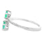 Natural .47ct Emerald and Diamond Ring in 14KT White Gold
