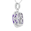 Amethyst Diamond Fashion Pendant in 10KT White Gold