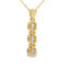 Pendentif de mode en tanzanite et diamant en or jaune 10KT
