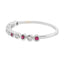 Conjunto de Anillos Apilables de Zafiro y Diamante en Oro Blanco de 14KT