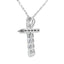 Colgante de Cruz de Diamante de 0.19 quilates en Oro Blanco de 14KT