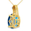London Blue Topaz Pendant in 10KT Yellow Gold