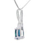 .34ct Colgante de Zafiro y Diamante en Oro Blanco de 10KT