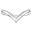 Anillo de banda de moda con diamante de 0.09 quilates en oro blanco de 10KT