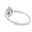 Genuine .42ct Emerald and Diamond Ring in 10KT White Gold