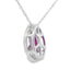 .51ct Colgante de Rubí y Diamante en Oro Blanco de 10KT
